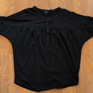 Banana Republic Black Button-Up Blouse